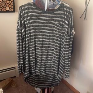 Womens A New Day Striped Long Sleeve Sweater Size M